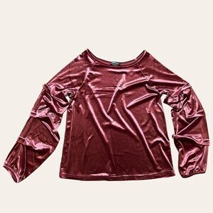 Vintage Velvet Long Sleeve Top